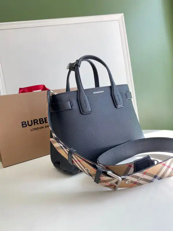 BURBERRY Check Bowling Bag-26*12*19CM 0129