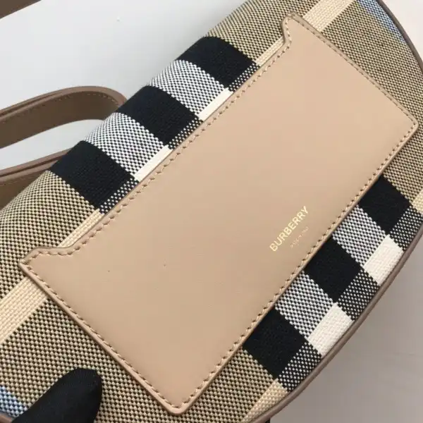 BURBERRY Small Check Canvas and Leather Olympia Bag 0129