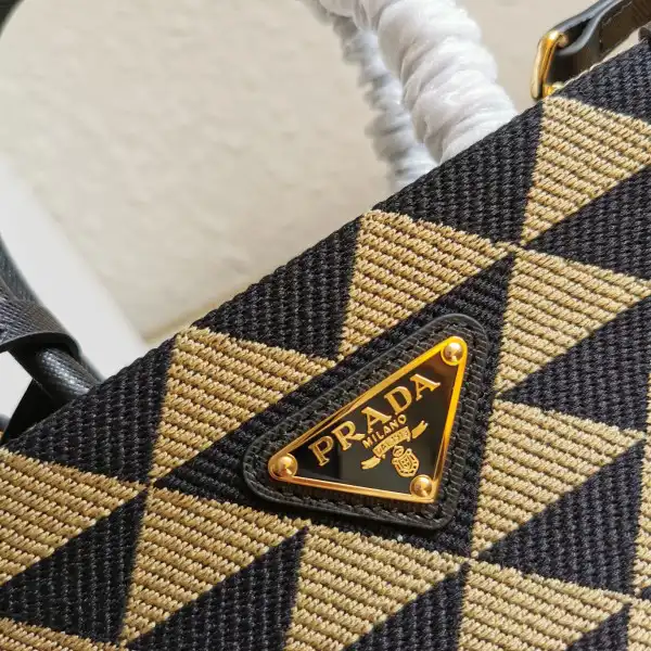 PRADA MICRO Symbole jacquard fabric handbag 0130