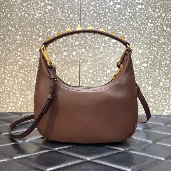 VALENTINO STUD SIGN CALFSKIN HOBO BAG 0124