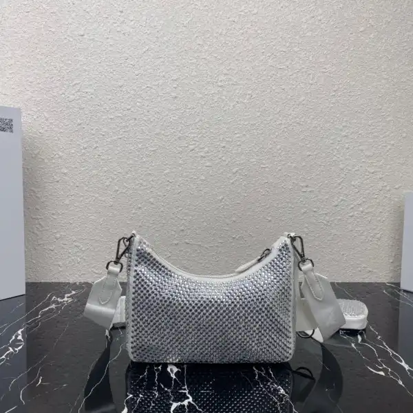 Prada Re-Edition 2005 satin bag with crystals 0202