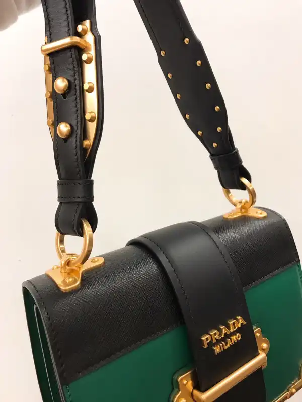 PRADA CAHIER LEATHER SHOULDER BAG 0202