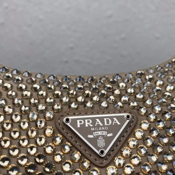 PRADA Satin mini-bag with artificial crystals 0202