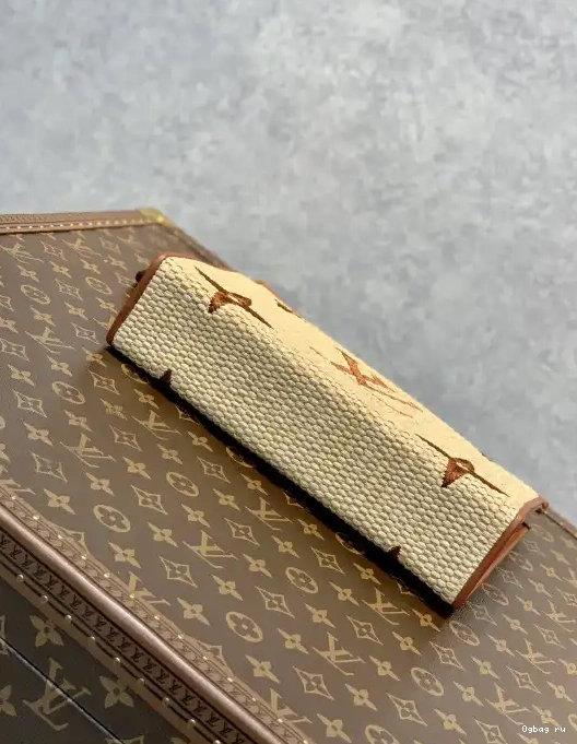 Pouch Toiletry Monogram LOUIS Raffia VUITTON 0212